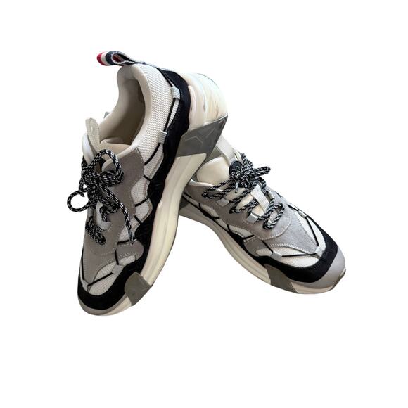 Moncler Made In Italy Chunky Trail Sneakers Cream Grey Black Size 10 Lifestyle main image 5